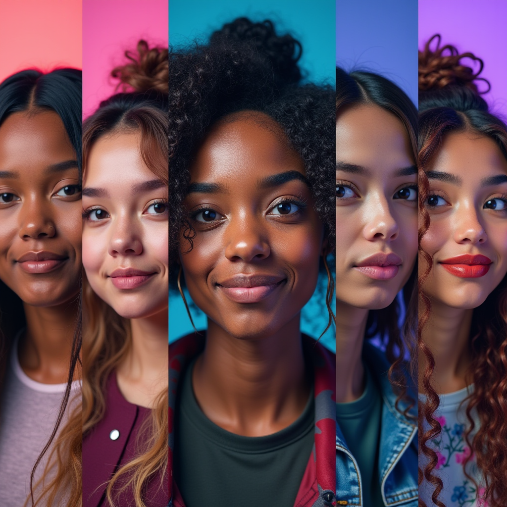 Collage of diverse gamers from different communities all connected through their safe Discord spaces showing unity and belonging